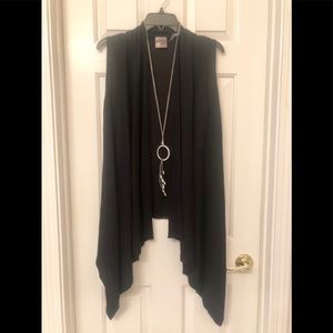 NWOT Vocal Black Asymmetrical Vest